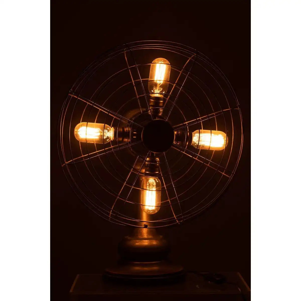 J-Line Lampe Fan - Metall - Braun - HomeDesign Knaus
