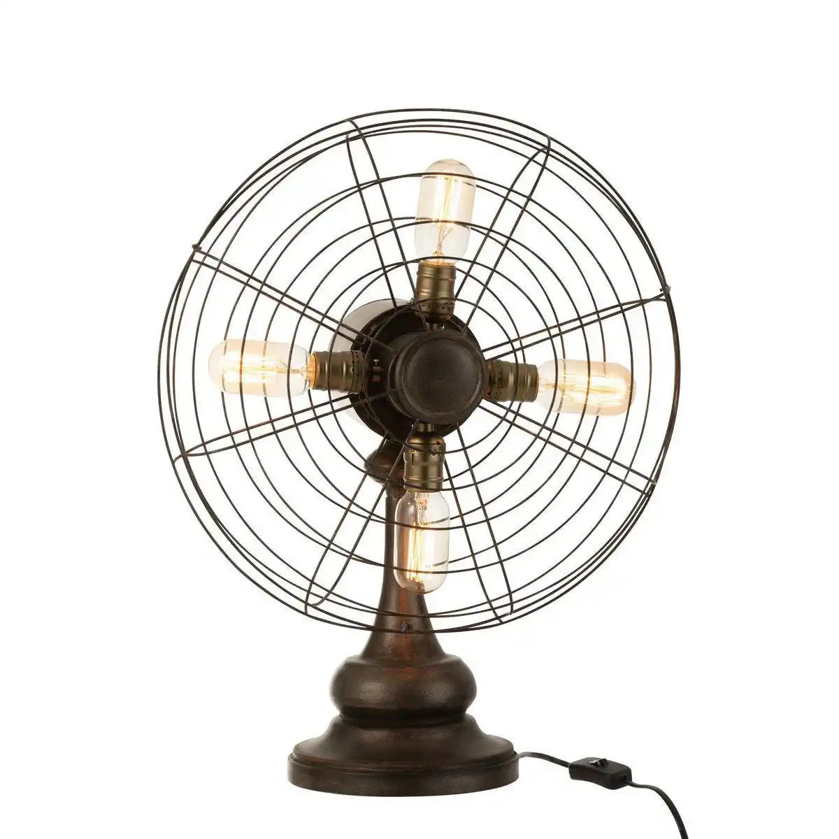 J-Line Lampe Fan - Metall - Braun - HomeDesign Knaus