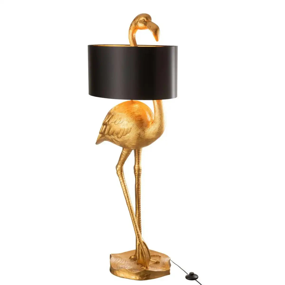 J-Line Lampe Flamingo - Polyresin - Gold/Schwarz - HomeDesign Knaus