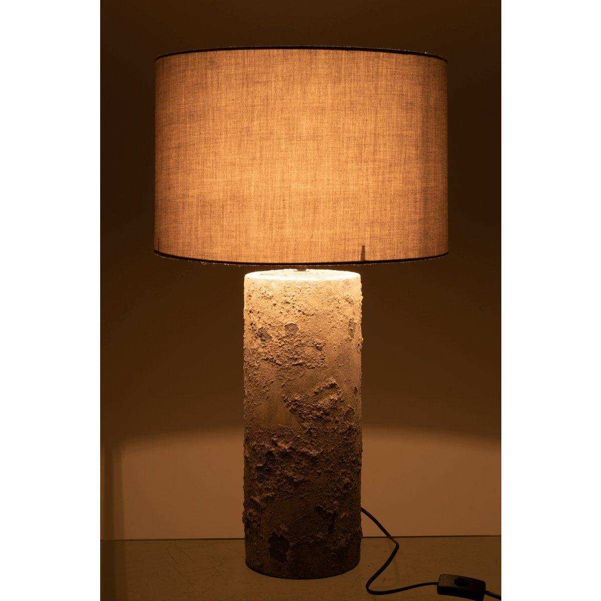J-Line Lampe Greta – Steingut – Grau – groß - HomeDesign Knaus