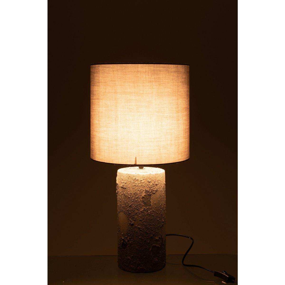 J-Line Lampe Greta - Steingut - Grau - klein - HomeDesign Knaus