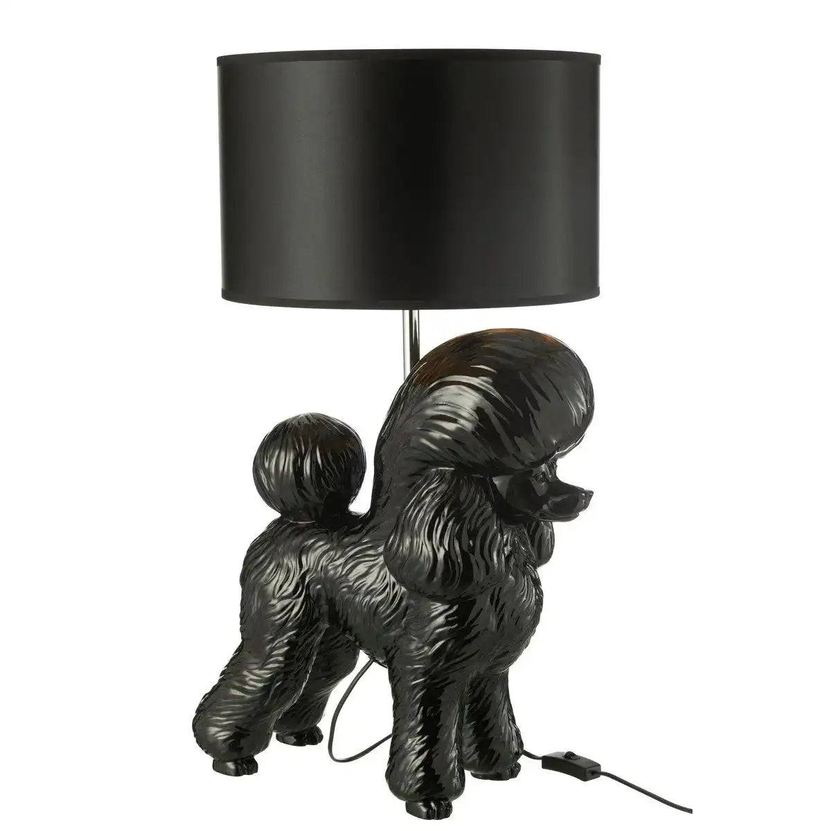 J-Line Lampe Hund Pudel Resine Schwarz - HomeDesign Knaus