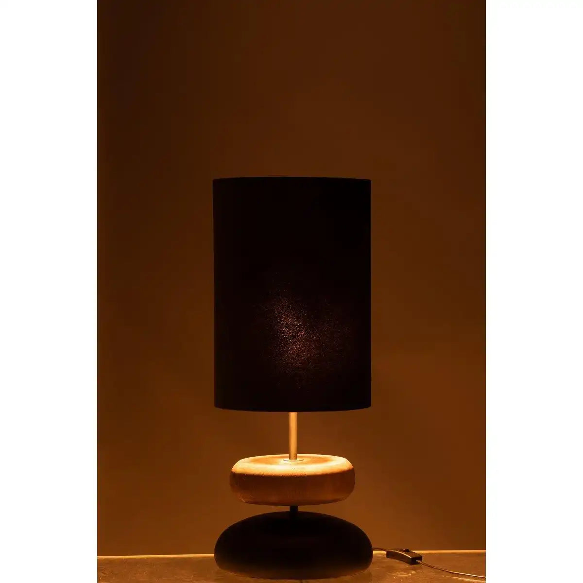 J-Line Lampe Jade Eisen/Kiefer Schwarz/Natur - HomeDesign Knaus