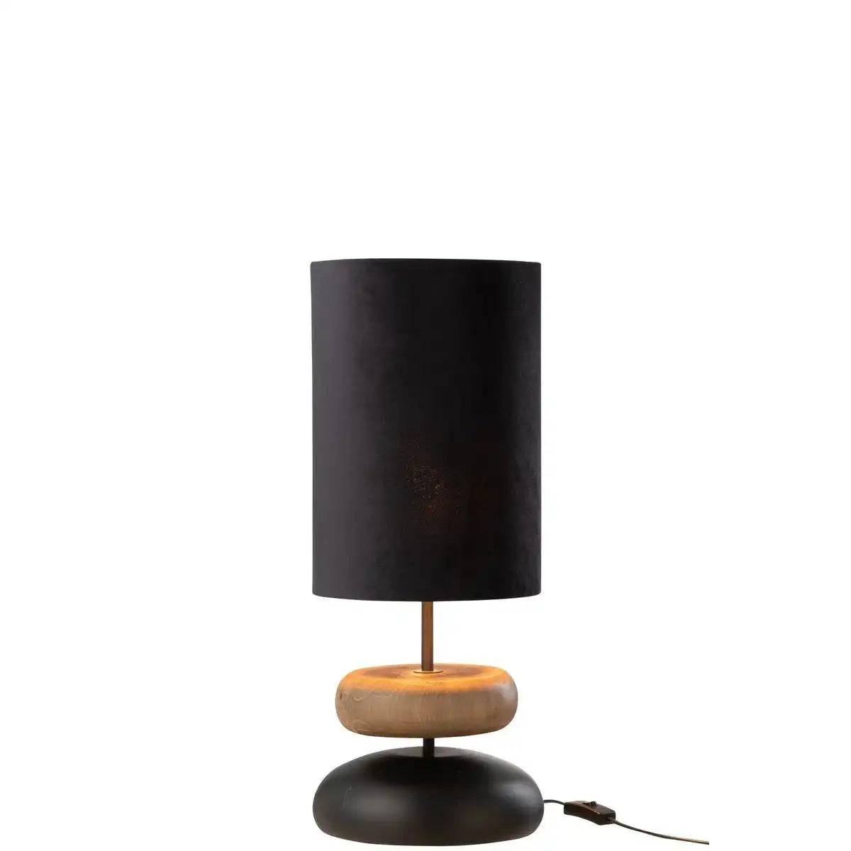 J-Line Lampe Jade Eisen/Kiefer Schwarz/Natur - HomeDesign Knaus