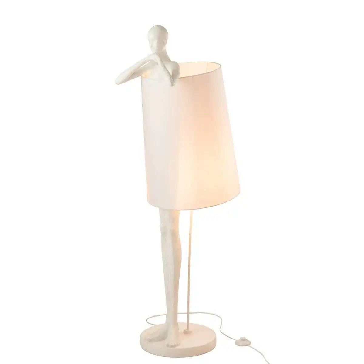 J-Line Lampe Man – Polyresin – Weiß - HomeDesign Knaus