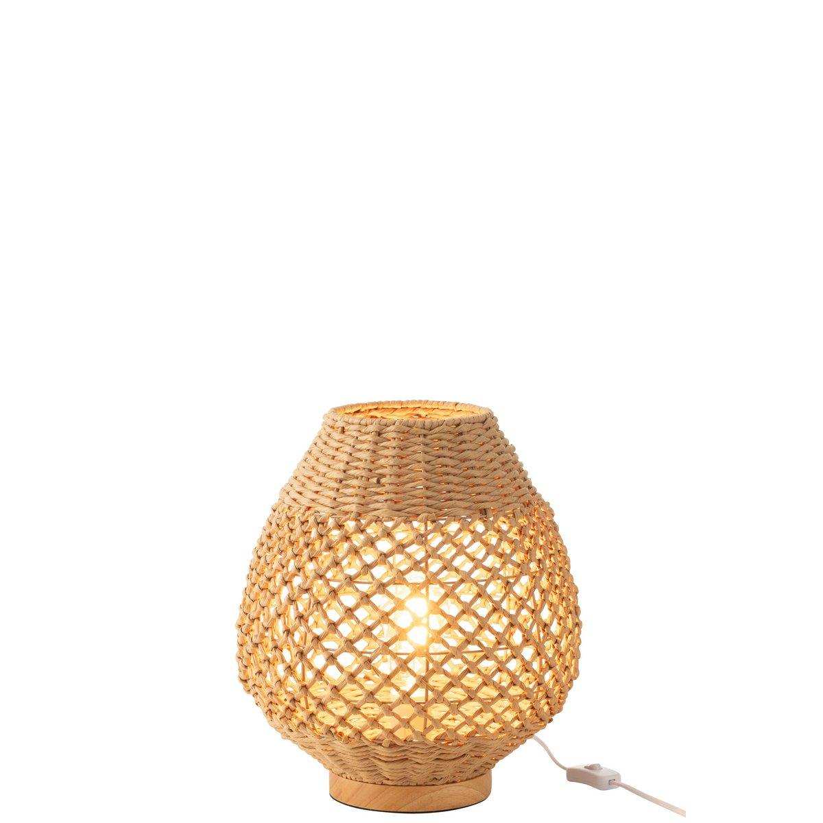 J-Line Lampe Metall gedreht dunkel natur klein - HomeDesign Knaus