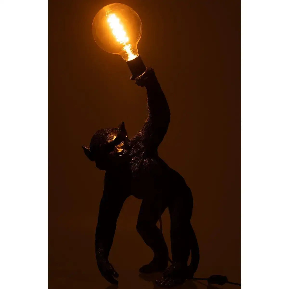 J-Line Lampe Monkey Bending - Polyresin - Schwarz - HomeDesign Knaus