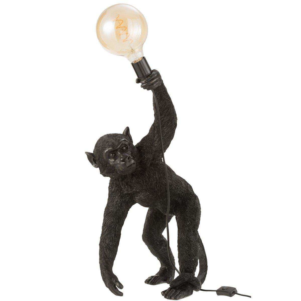 J-Line Lampe Monkey Bending - Polyresin - Schwarz - HomeDesign Knaus