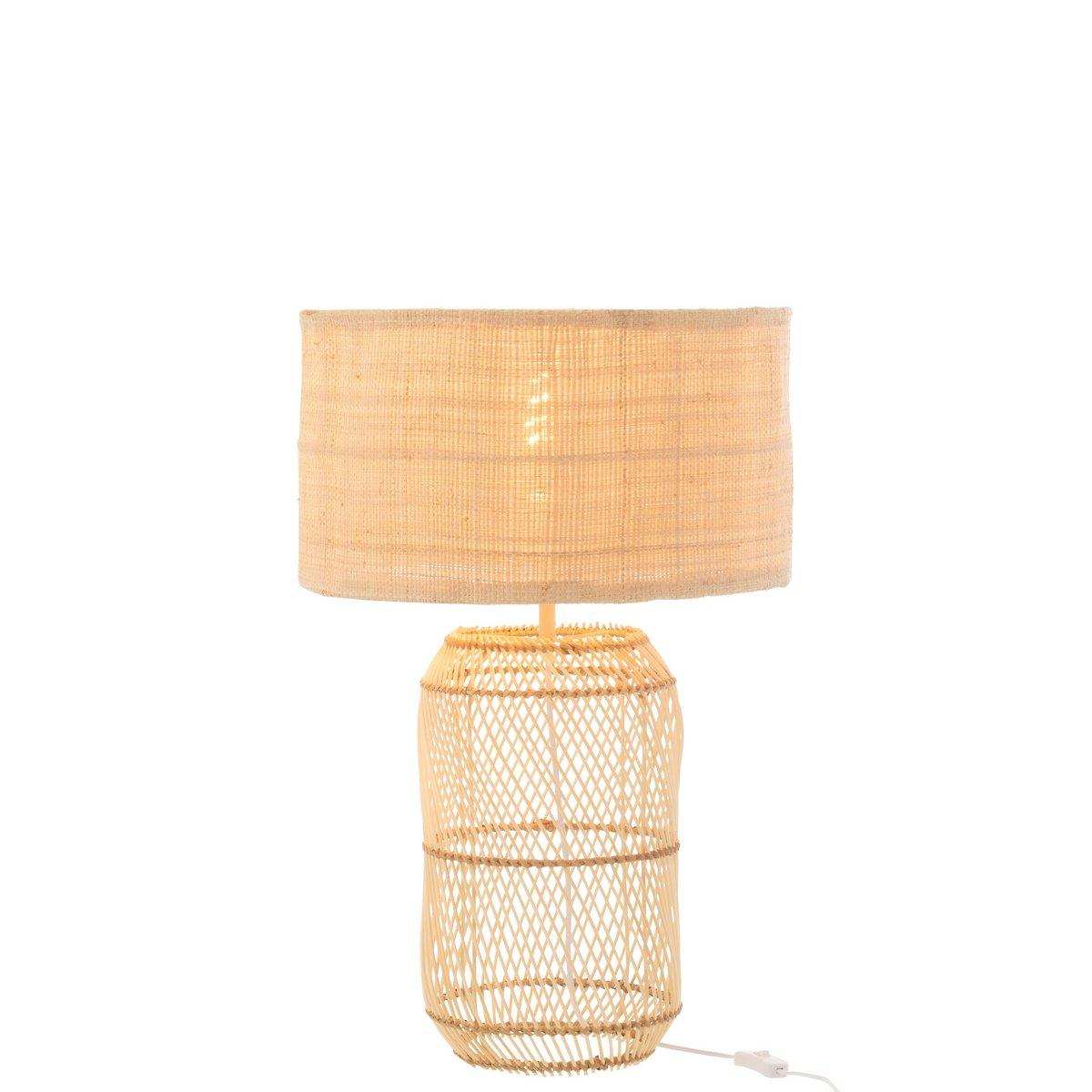 J-Line Lampe Mush Leinen/Bambus Natur - HomeDesign Knaus