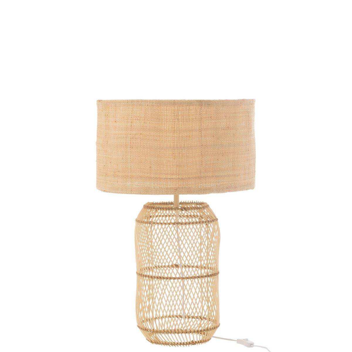 J-Line Lampe Mush Leinen/Bambus Natur - HomeDesign Knaus