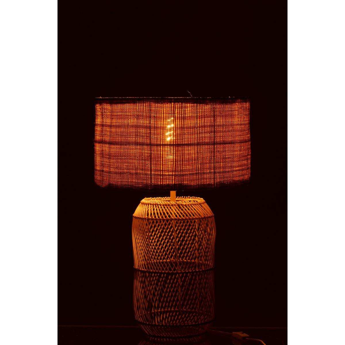 J-Line Lampe Mush Leinen/Bambus Natur - HomeDesign Knaus