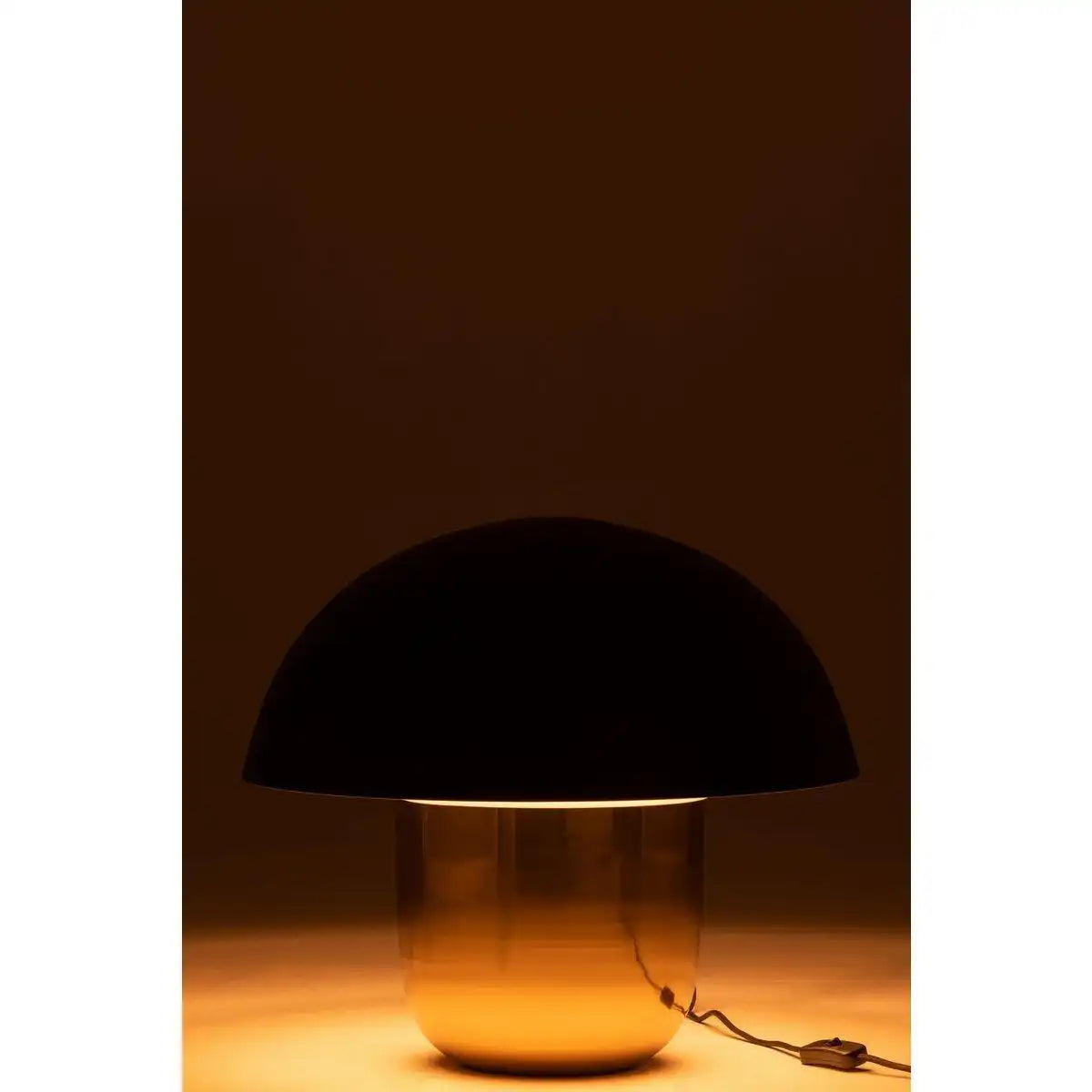 J-Line Lampe Mushroom – Eisen – Schwarz/Gold – groß - HomeDesign Knaus