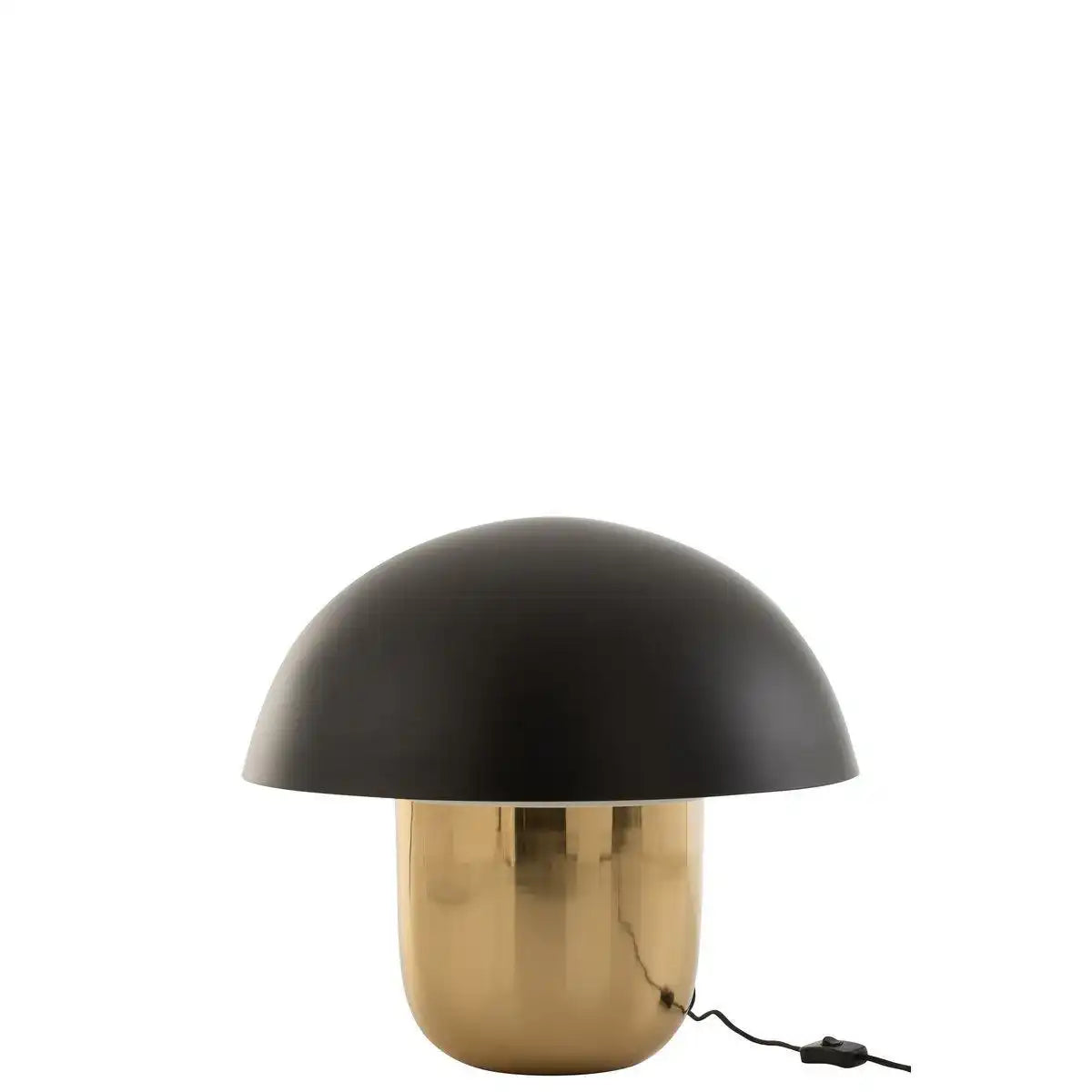 J-Line Lampe Mushroom – Eisen – Schwarz/Gold – groß - HomeDesign Knaus