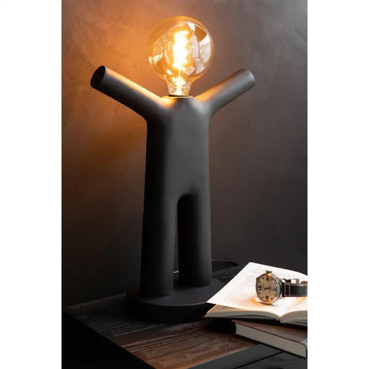 J-Line Lampe P'tit Maurice - Polyresin - Schwarz - HomeDesign Knaus