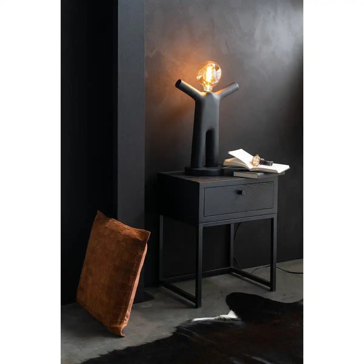 J-Line Lampe P'tit Maurice - Polyresin - Schwarz - HomeDesign Knaus