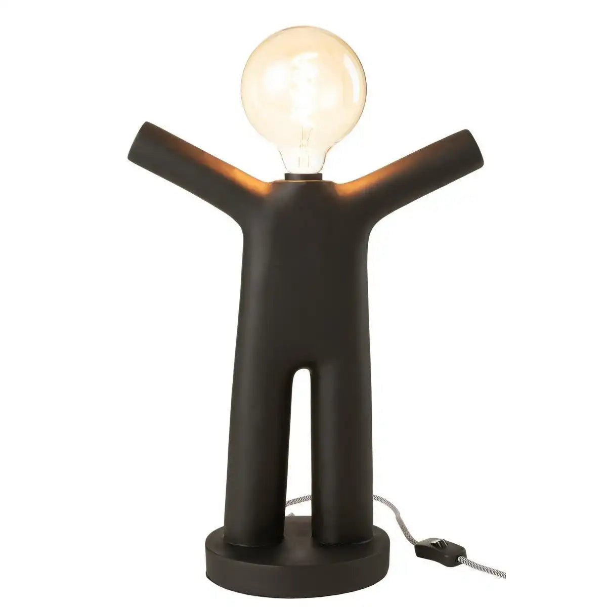 J-Line Lampe P'tit Maurice - Polyresin - Schwarz - HomeDesign Knaus