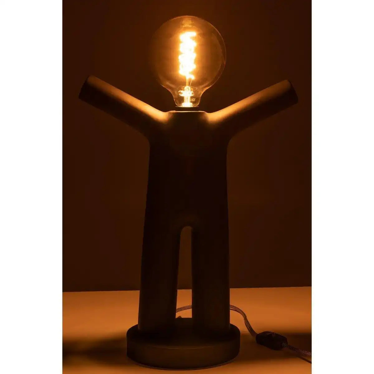 J-Line Lampe P'tit Maurice - Polyresin - Schwarz - HomeDesign Knaus