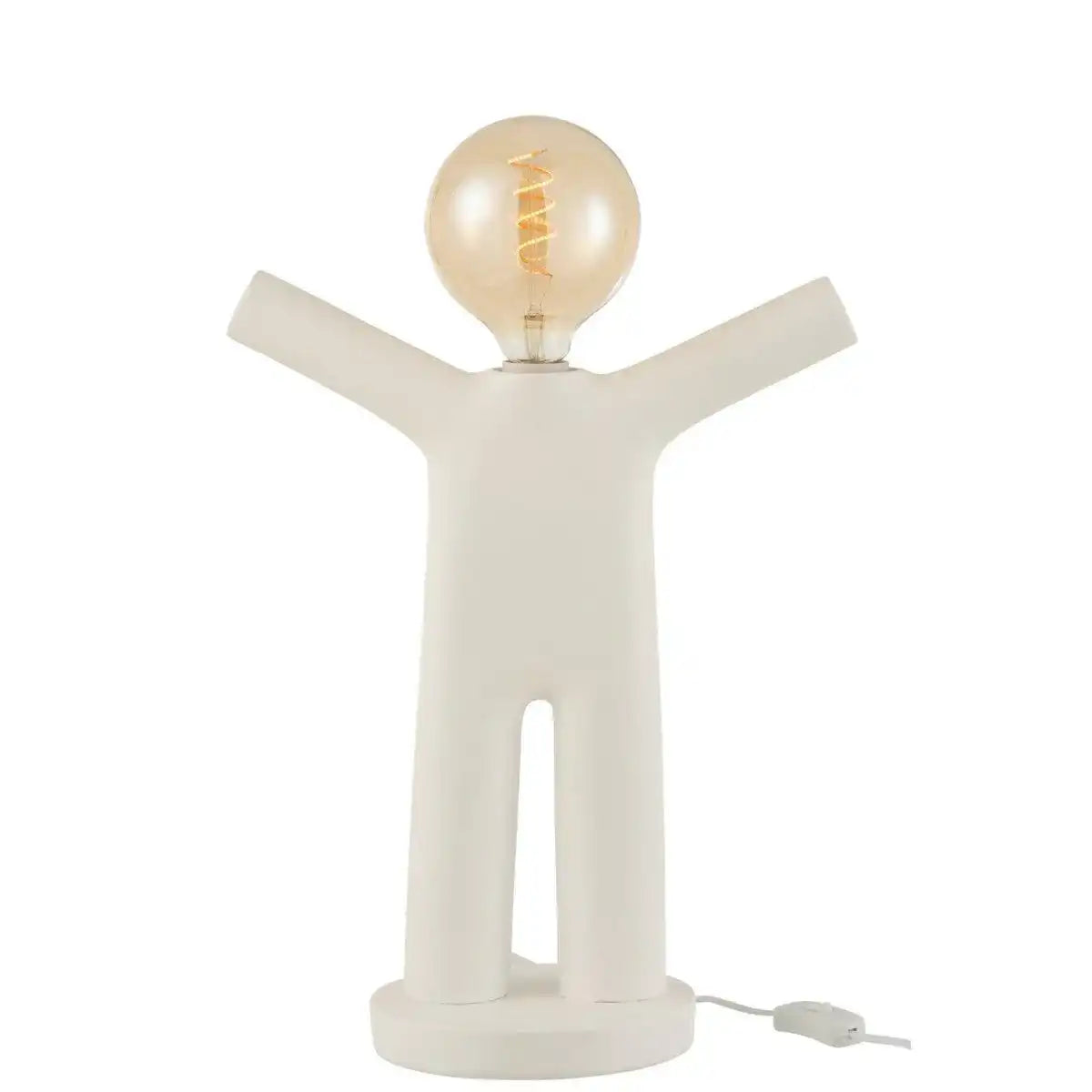 J-Line Lampe P'tit Maurice – Polyresin – weiß - HomeDesign Knaus