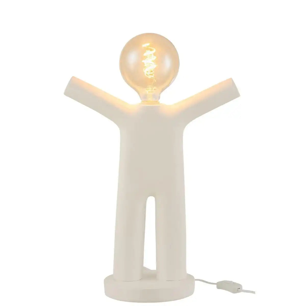 J-Line Lampe P'tit Maurice – Polyresin – weiß - HomeDesign Knaus