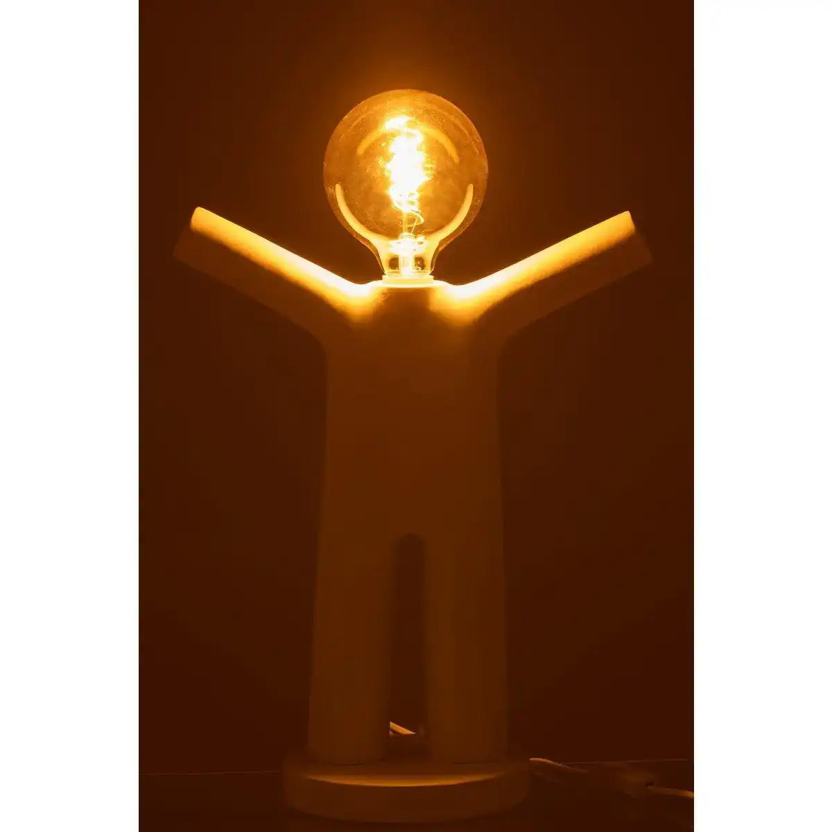 J-Line Lampe P'tit Maurice – Polyresin – weiß - HomeDesign Knaus