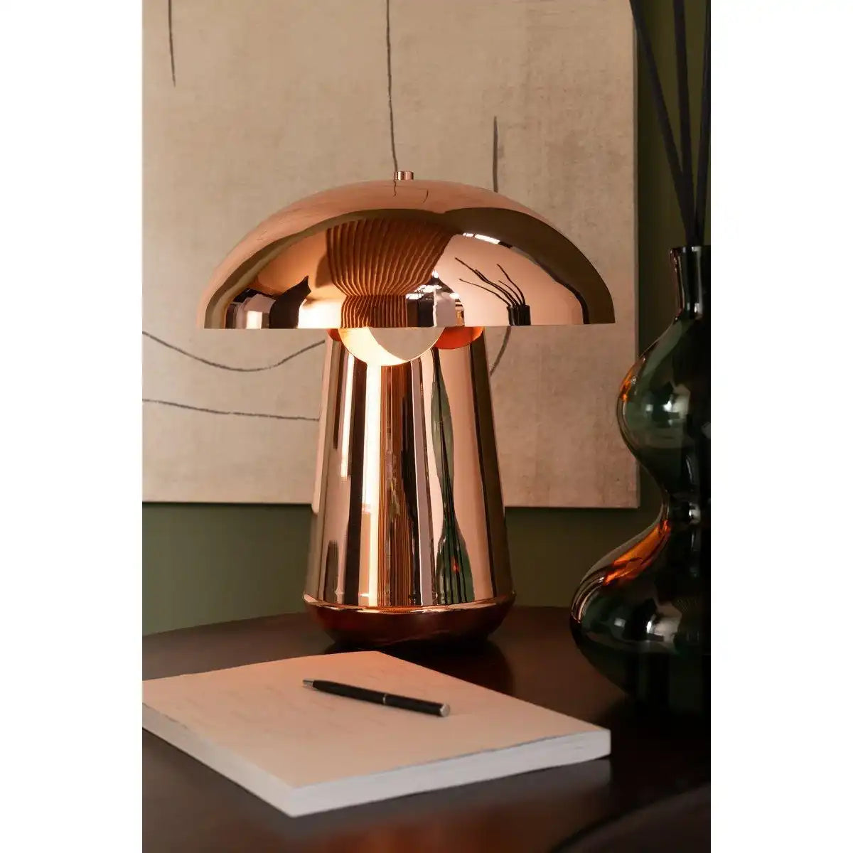 J-Line Lampe Pilz Metall Kupfer - HomeDesign Knaus