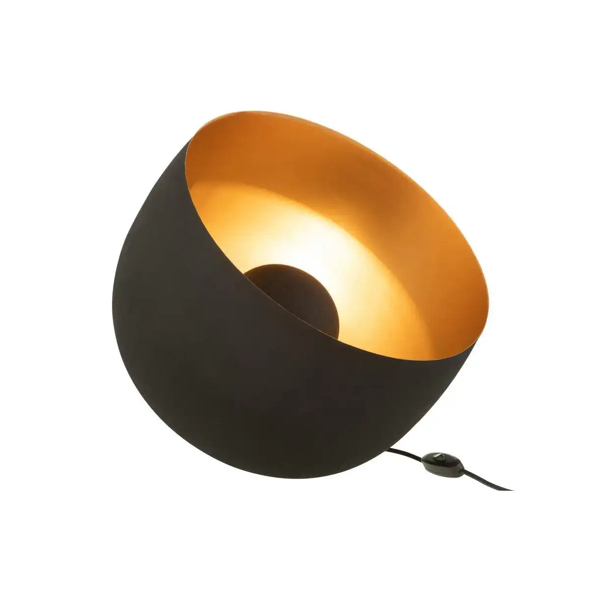 J-Line Lampe Rund - Metall - Schwarz/Gold - Groß - HomeDesign Knaus
