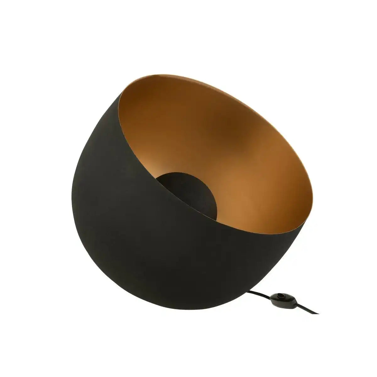 J-Line Lampe Rund - Metall - Schwarz/Gold - Groß - HomeDesign Knaus
