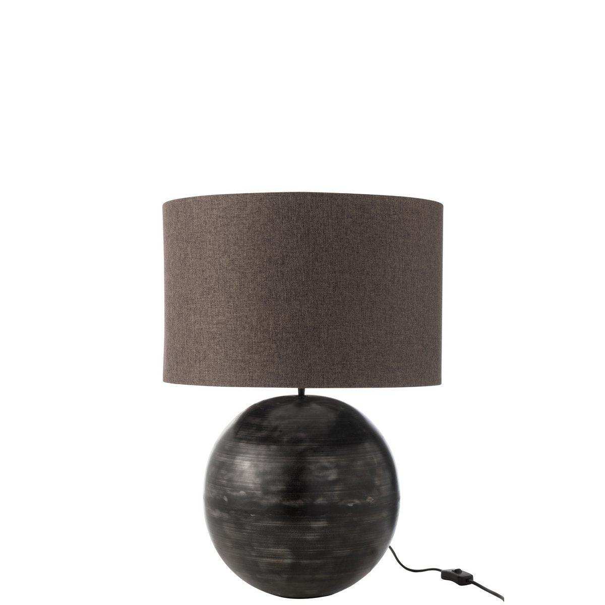 J-Line Lampe + Schirm Scale Metall Schwarz Small - HomeDesign Knaus