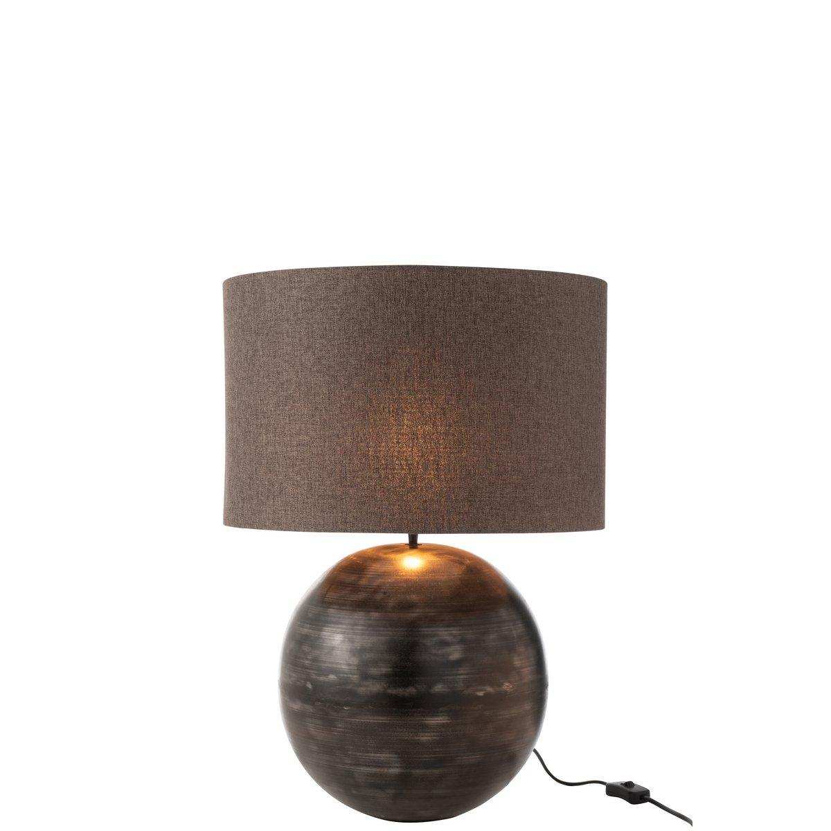 J-Line Lampe + Schirm Scale Metall Schwarz Small - HomeDesign Knaus