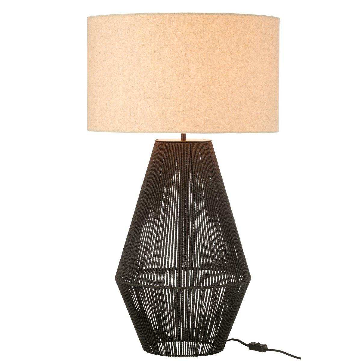 J-Line Lampe Striing Metall/Papier Schwarz - HomeDesign Knaus