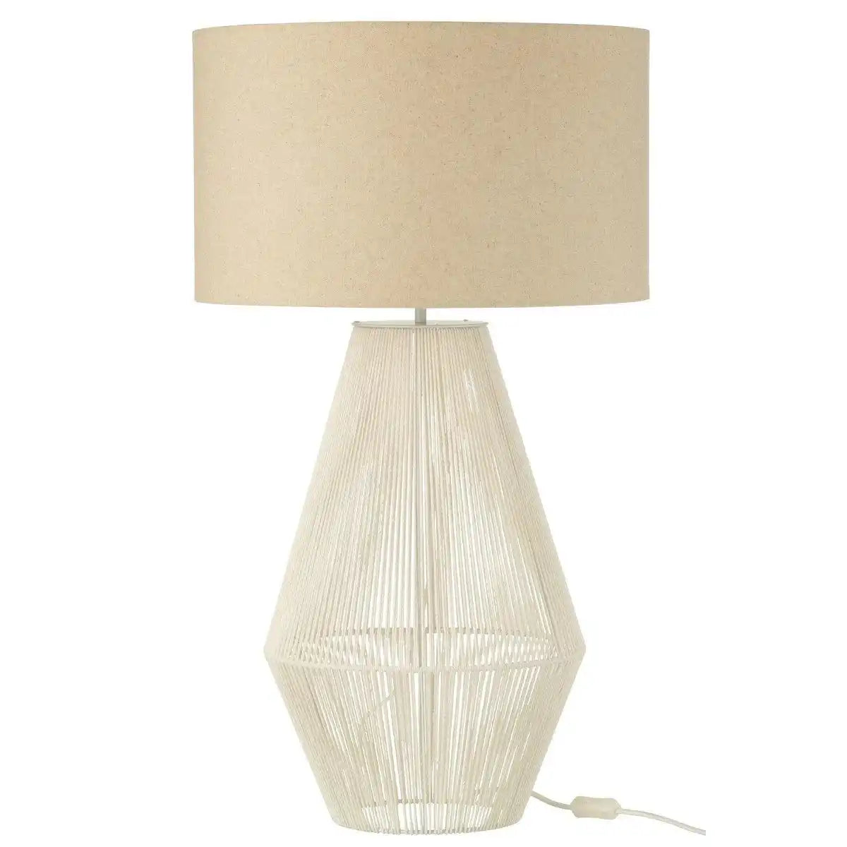 J-Line Lampe Striing Metall/Papier Weiß - HomeDesign Knaus