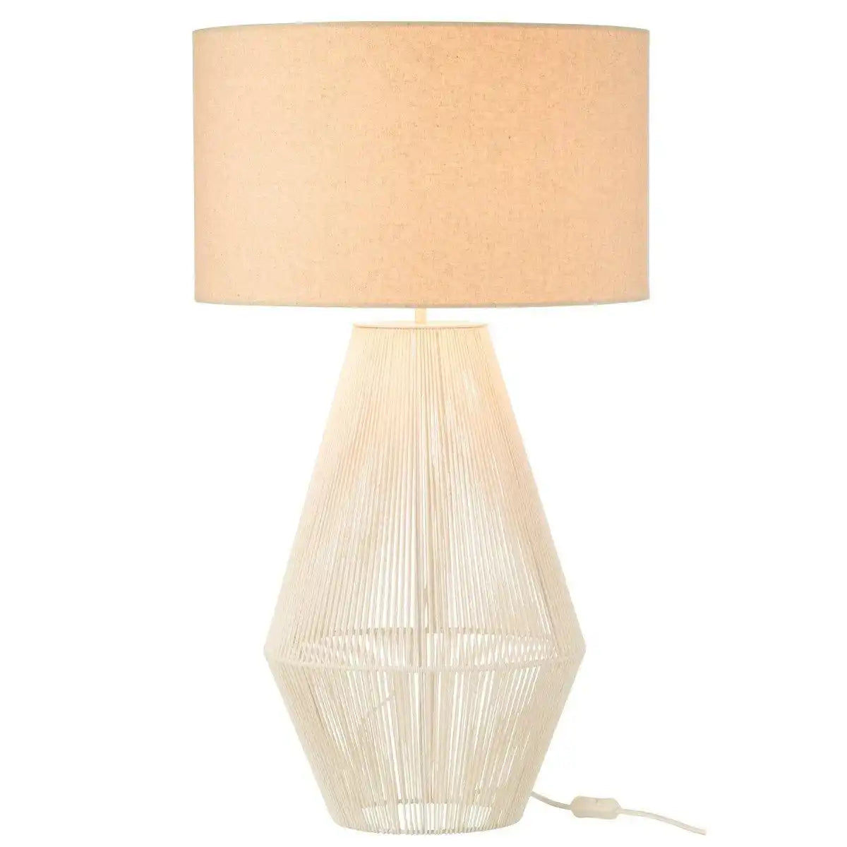 J-Line Lampe Striing Metall/Papier Weiß - HomeDesign Knaus