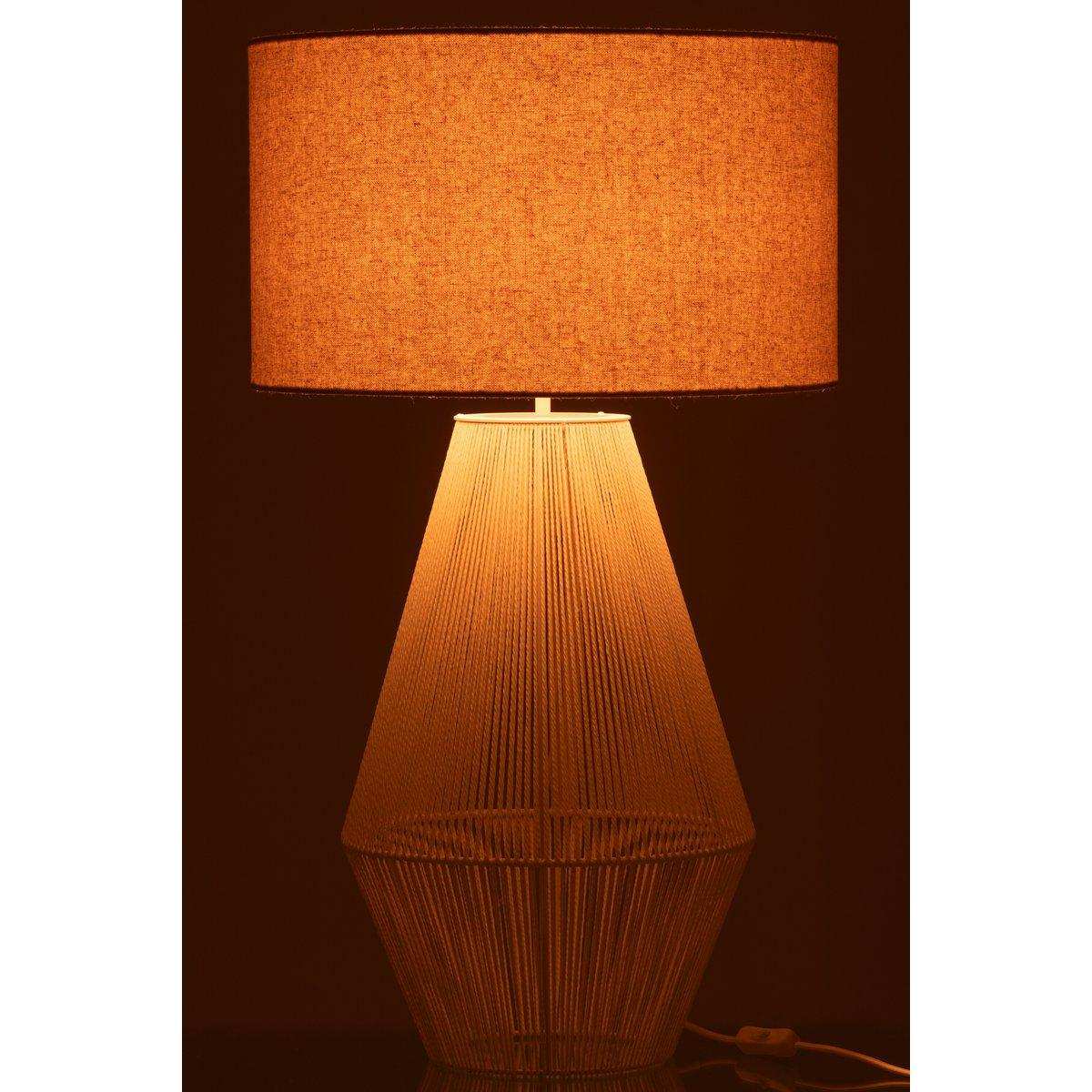 J-Line Lampe Striing Metall/Papier Weiß - HomeDesign Knaus