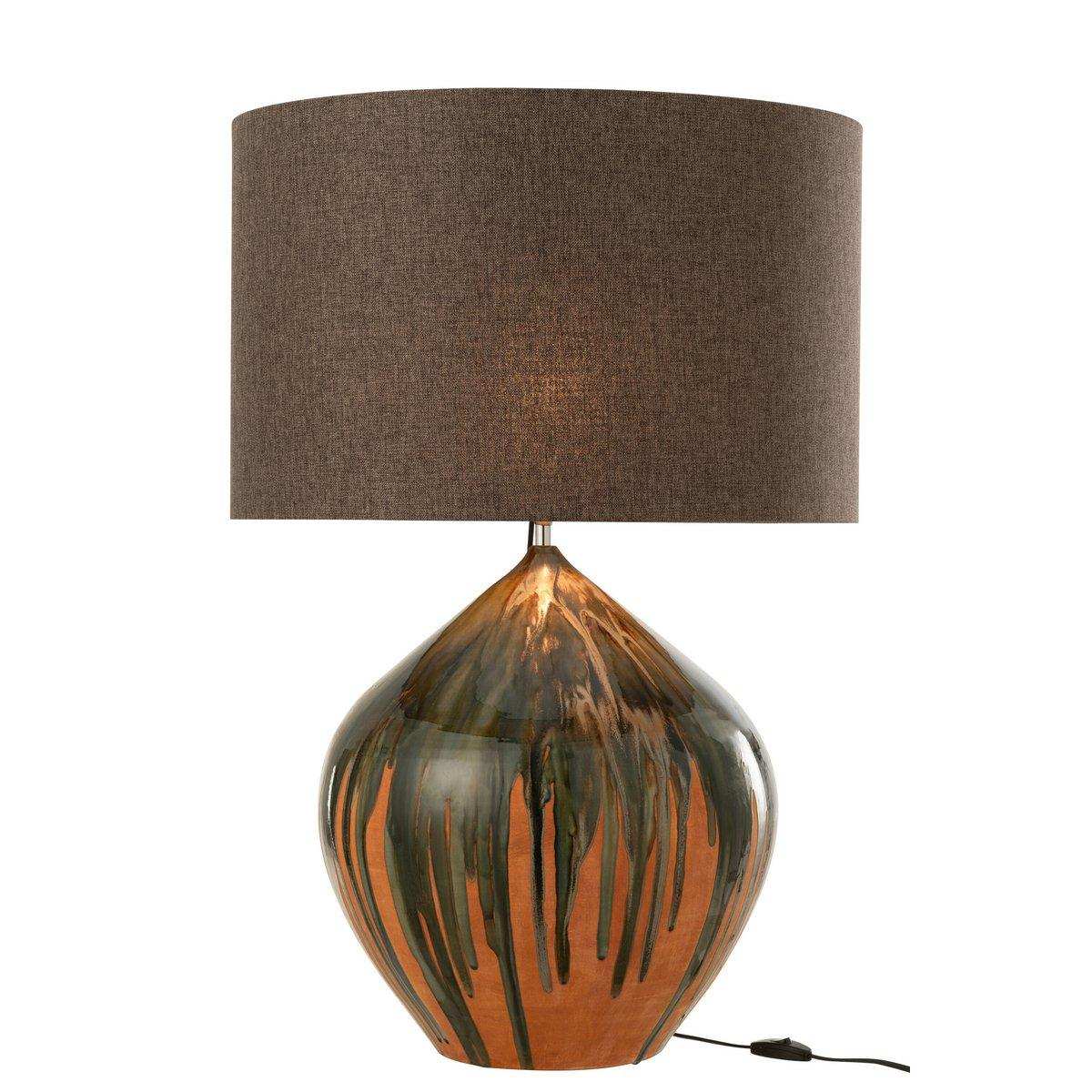 J-Line Lampenfarbe Streifen Keramikmischung - HomeDesign Knaus