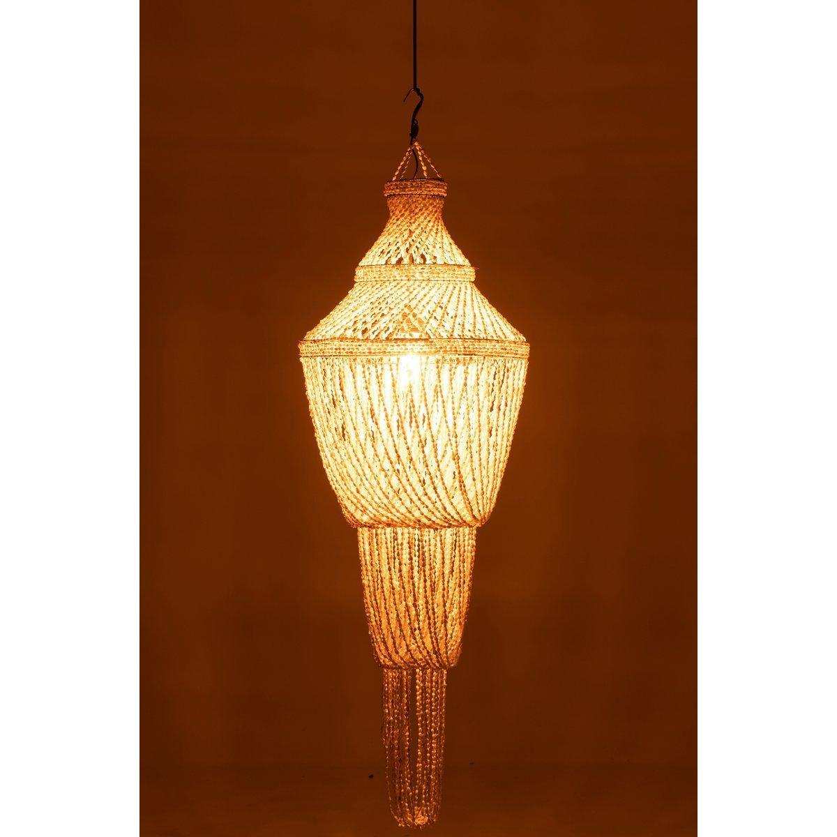 J-Line Lampenschirm Diasy – Stein/Muscheln – Natur - HomeDesign Knaus
