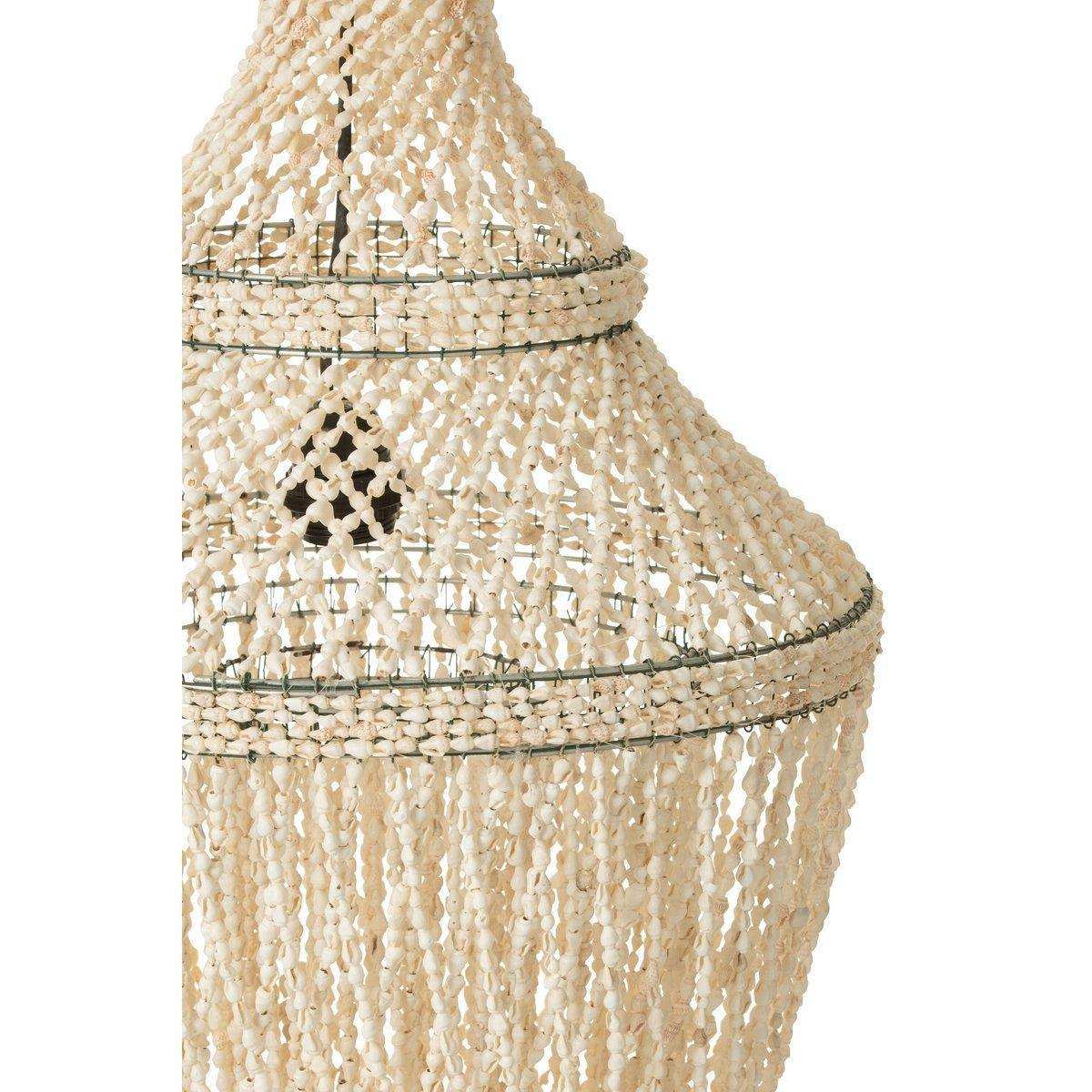 J-Line Lampenschirm Diasy – Stein/Muscheln – Natur - HomeDesign Knaus