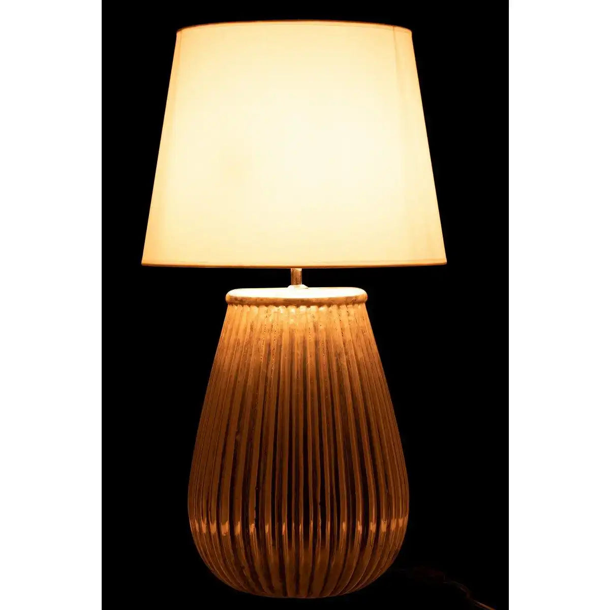 J-Line Lampensockel Lines - Steingut - Silber - HomeDesign Knaus