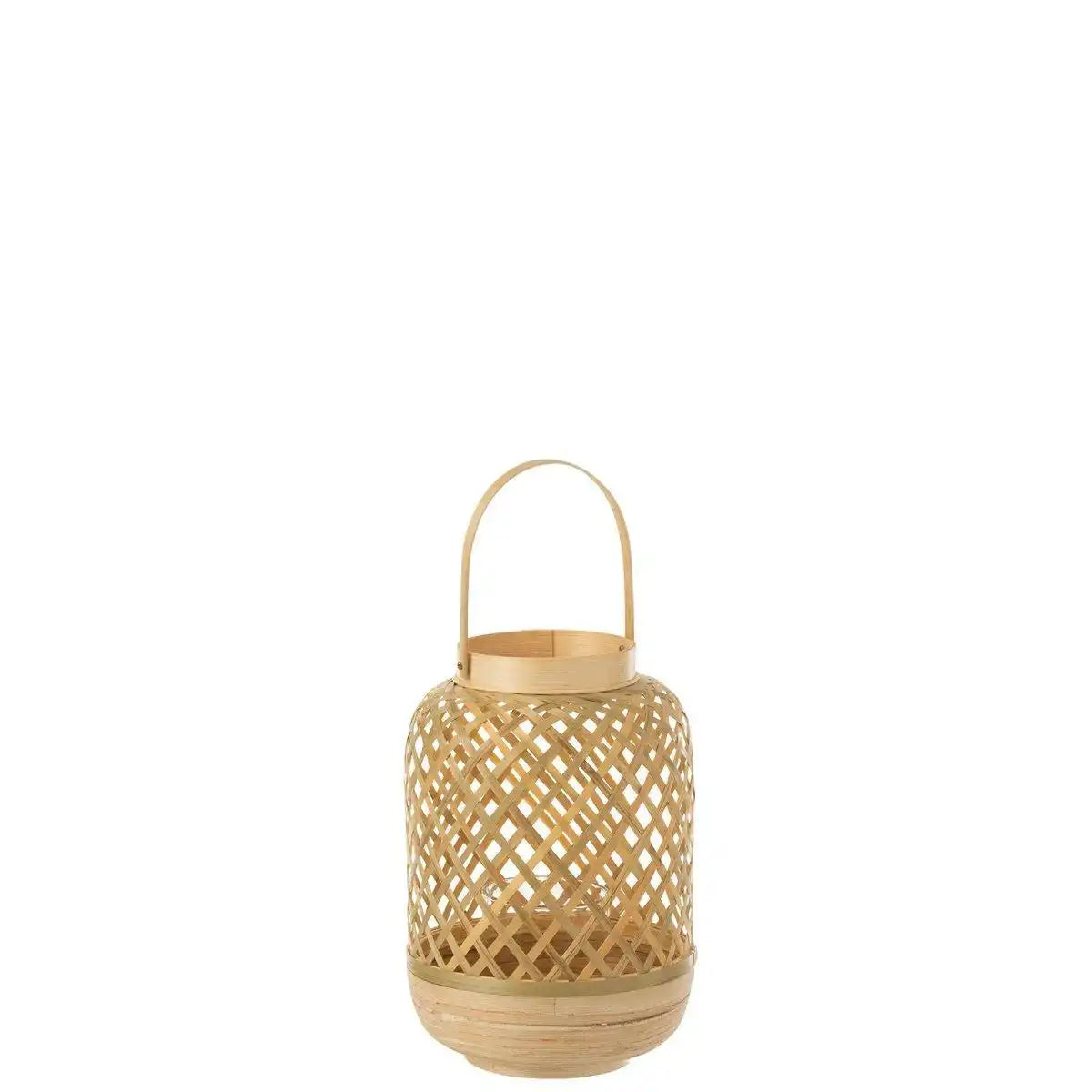 J-Line Lantaarn Evi - Bambus - Natur - klein - HomeDesign Knaus