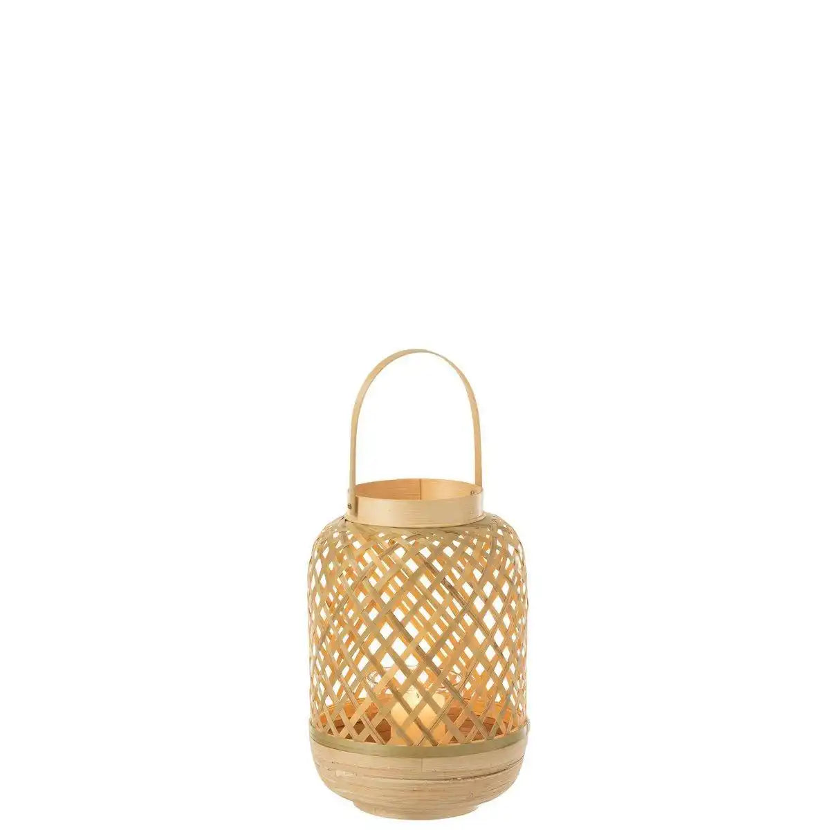 J-Line Lantaarn Evi - Bambus - Natur - klein - HomeDesign Knaus
