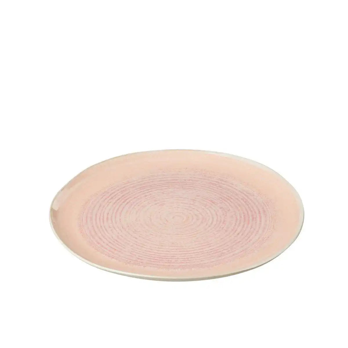 J-Line Lara Teller – Porzellan – Lachs – mittel – - HomeDesign Knaus