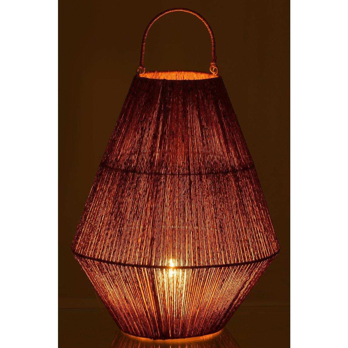 J-Line Laterne Dantya - Jute - Natur - HomeDesign Knaus