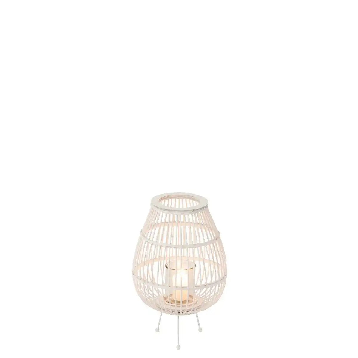 J-Line Laterne Daya – Holz – Weiß – klein - HomeDesign Knaus