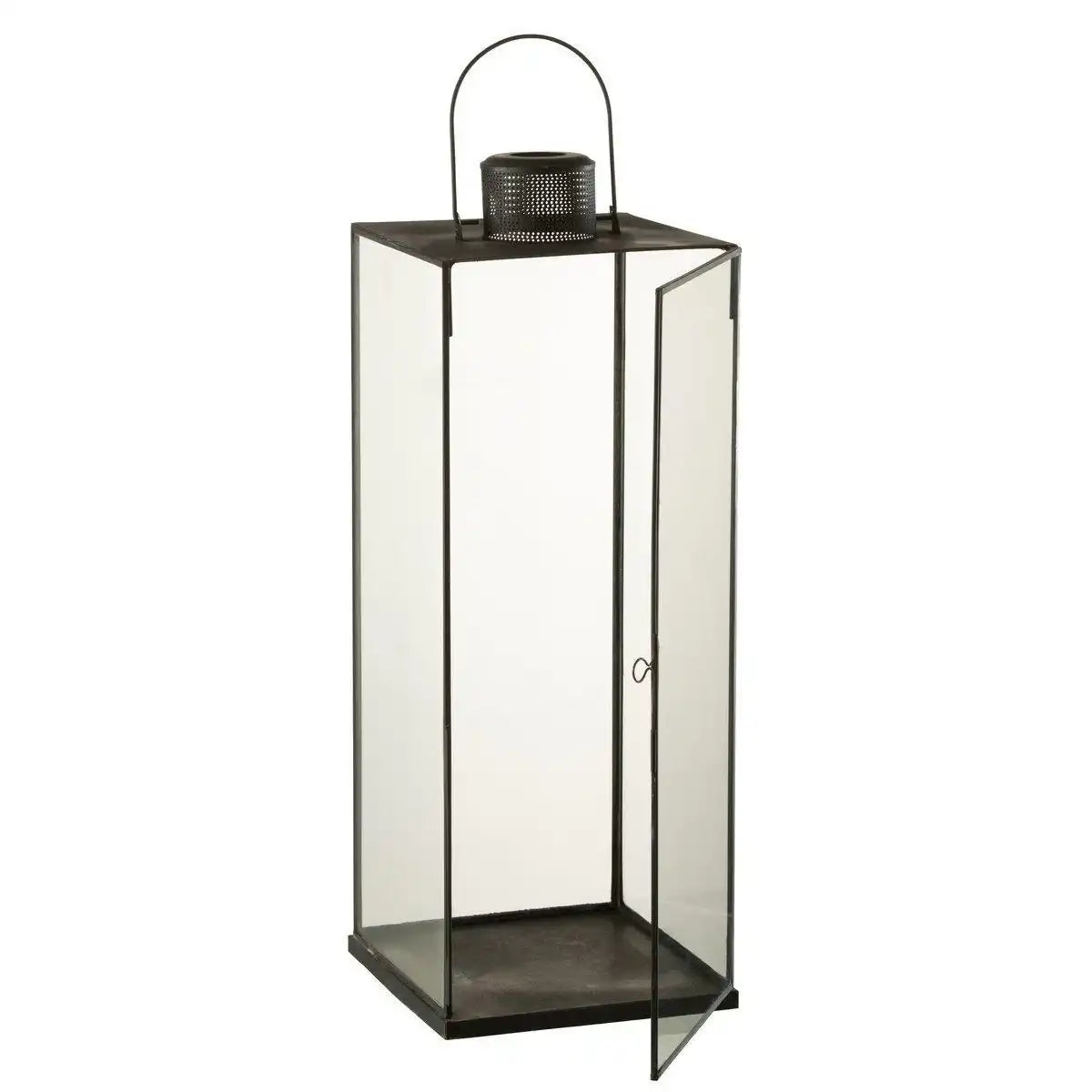 J-Line Laterne High - Glas/Metall - Schwarz - HomeDesign Knaus