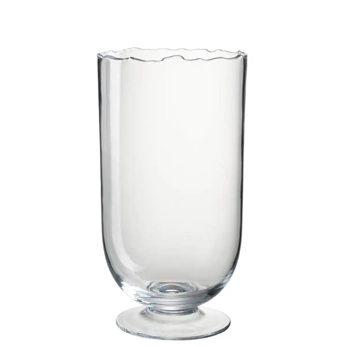 J-Line Laterne mit unregelmäßigem Rand – Glas – transparent – mittelgroß - HomeDesign Knaus