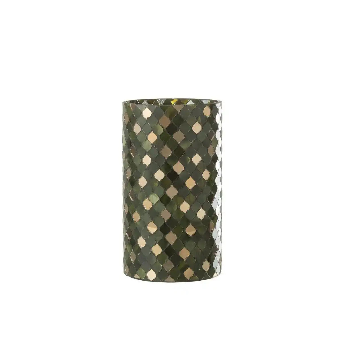 J-Line Laterne Mosaikzylinder - Glas - Grün - extra groß - HomeDesign Knaus