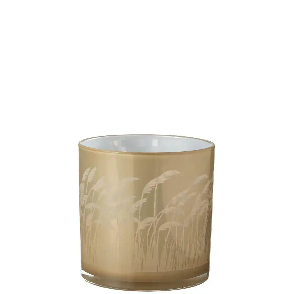 J-Line Laterne Pampas - Glas - Beige/Weiß - Groß - HomeDesign Knaus