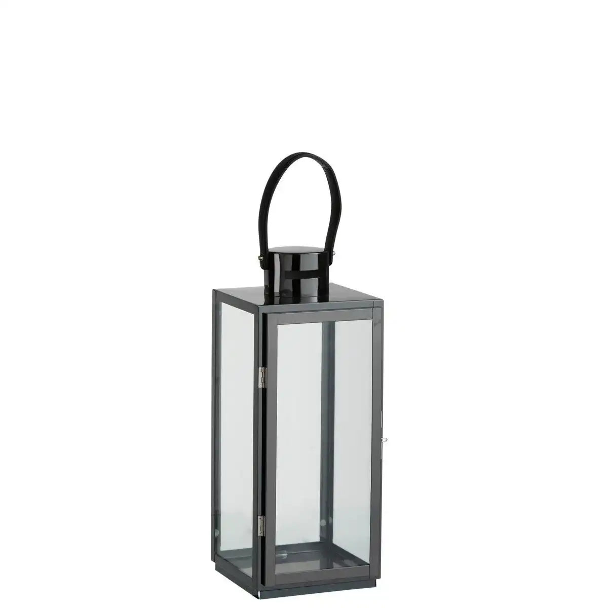 J-Line Laterne, quadratisch, Metall/Glas, Schwarz - HomeDesign Knaus
