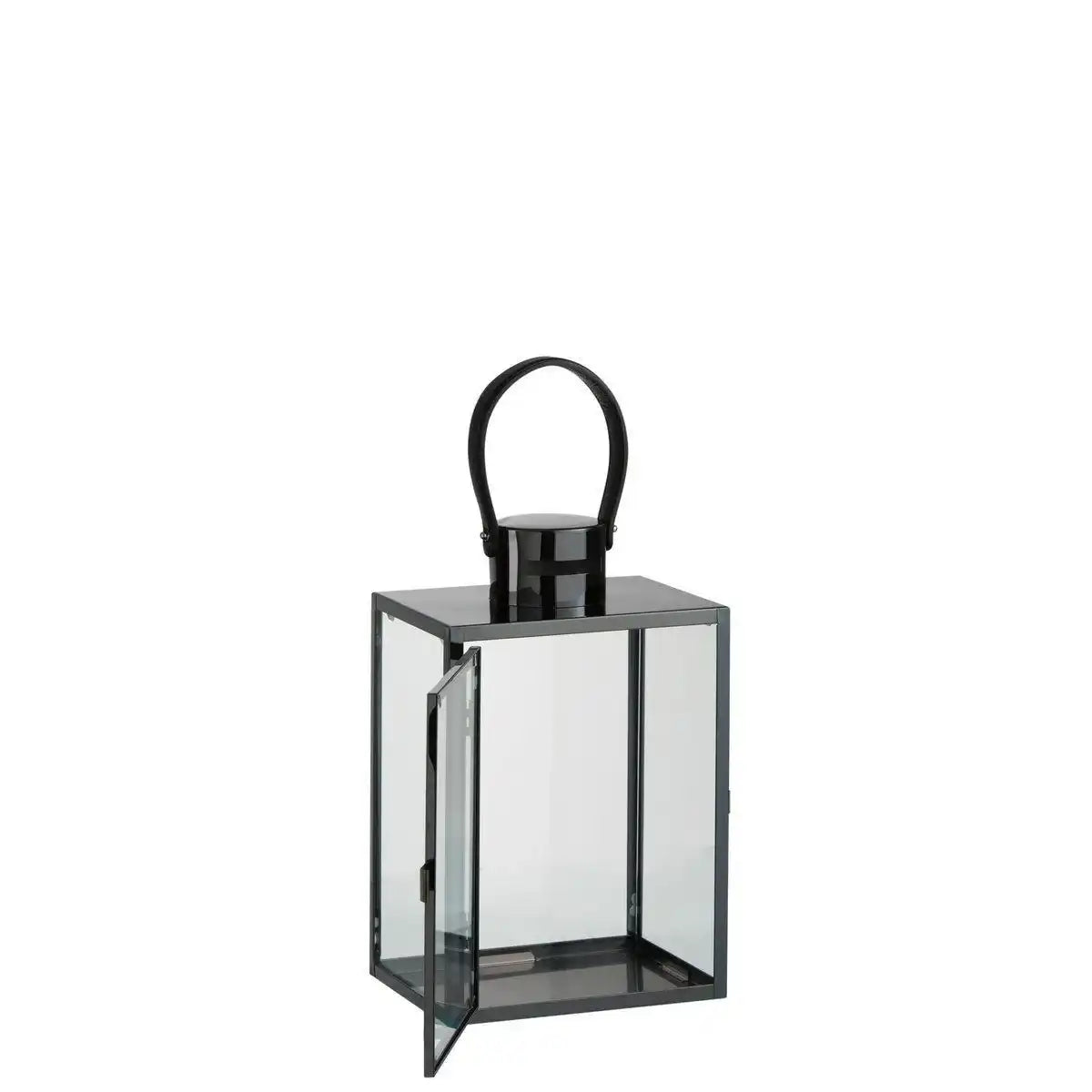 J-Line Laterne Rechteckig - Metall/Glas - Schwarz - HomeDesign Knaus