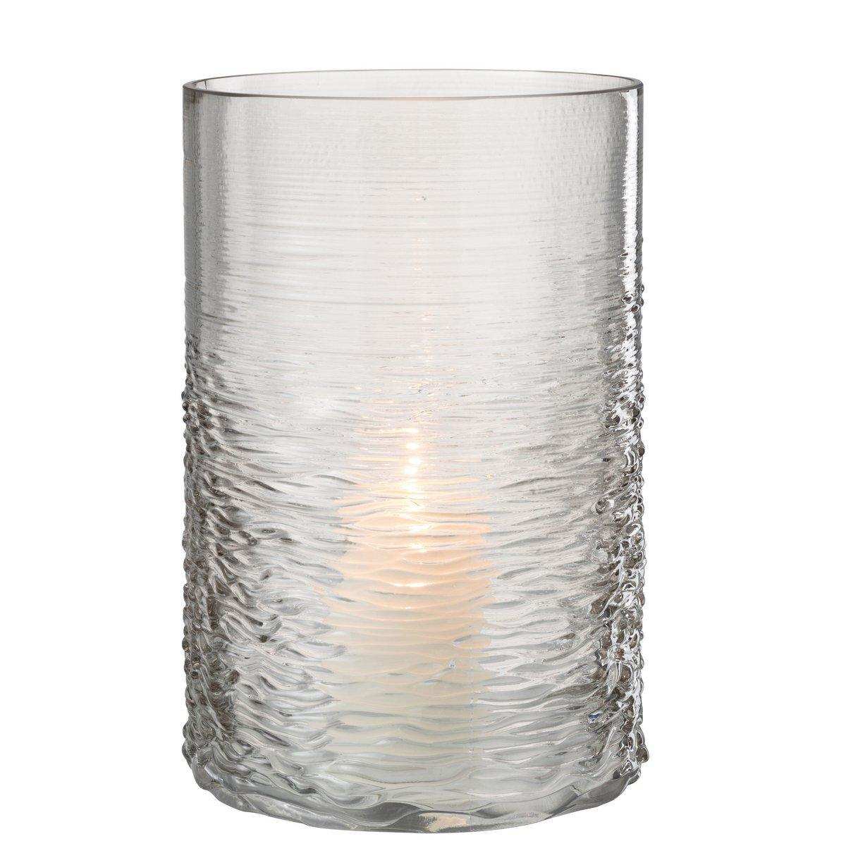J-Line Laterne Sea - Kerzenhalter - Glas - Grau - Groß - HomeDesign Knaus