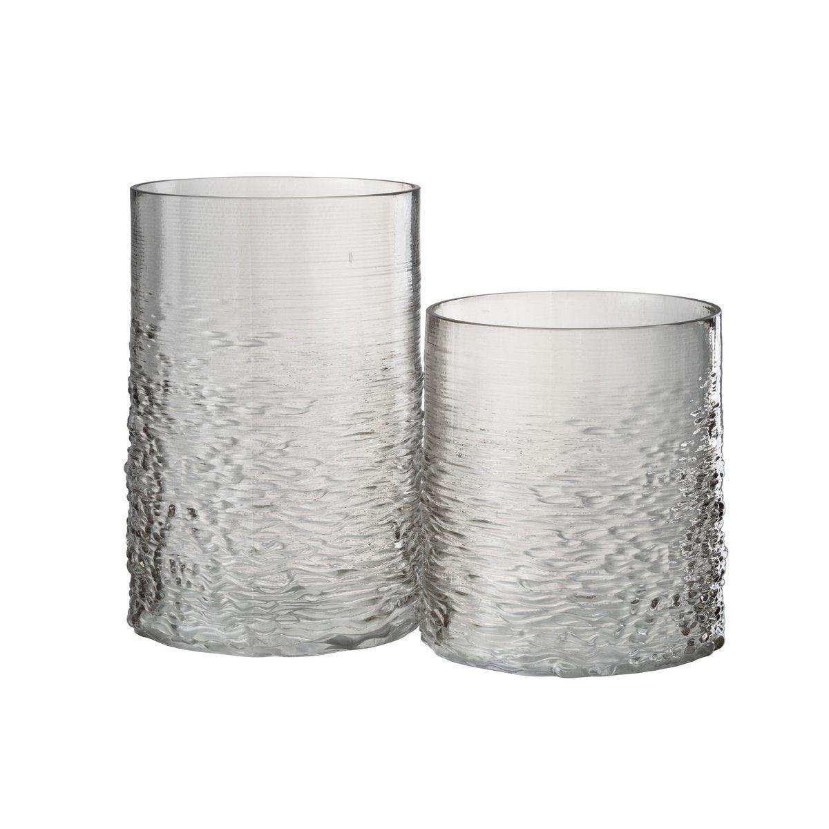 J-Line Laterne Sea - Kerzenhalter - Glas - Grau - Groß - HomeDesign Knaus